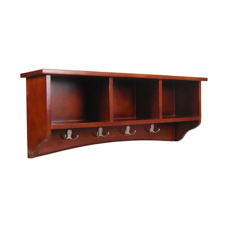 Alaterre Furniture Shaker Cottage Storage Coat Hook, Cherry ASCA0460